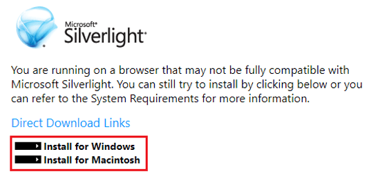 installign silverlight for a mac